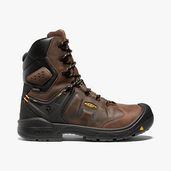 KEEN Dover 8" Waterproof - Hnede Pracovne Cizmy Panske, KEEN253